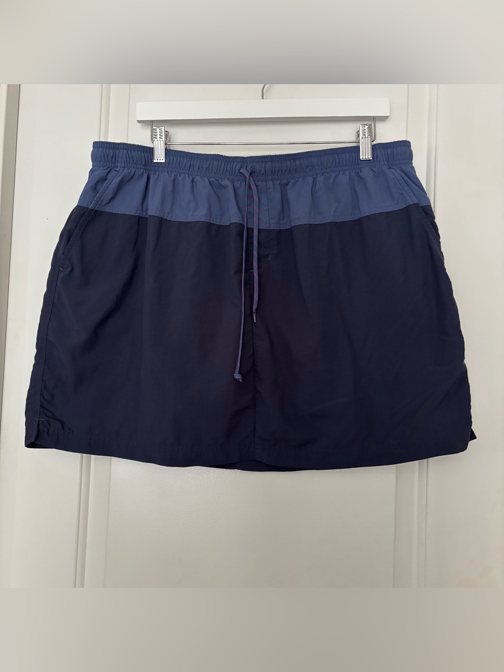Columbia Sandy River skort skirt 1X blue and navy 2 tone color block outdoor